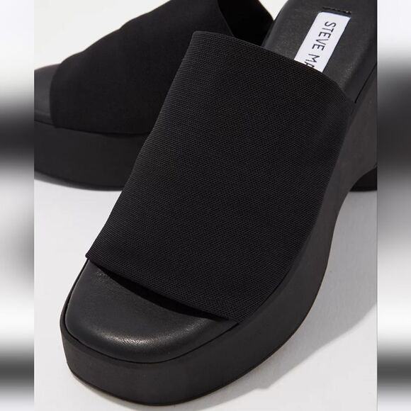 NWOT Steve Madden Women's Slinky30 Platform Sandal Size 39 in Black - Picture 11 of 14